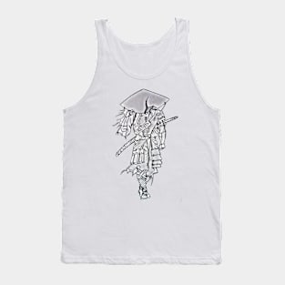 samurai art drawing handmade Tank Top